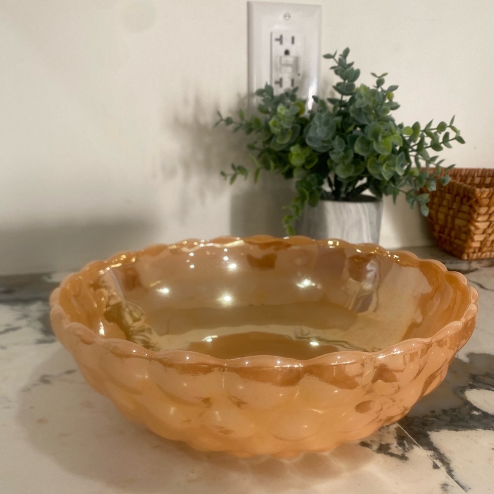 Anchor Hocking Peach Luster bowl